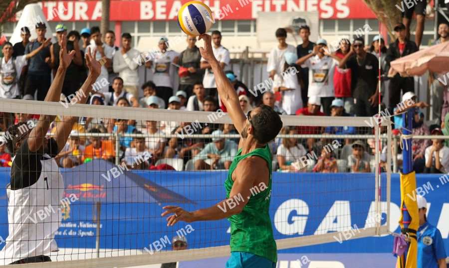 Photo de volley-ball au Maroc, lors de African Championship BVB, à Agadir, le 28 juillet 2022