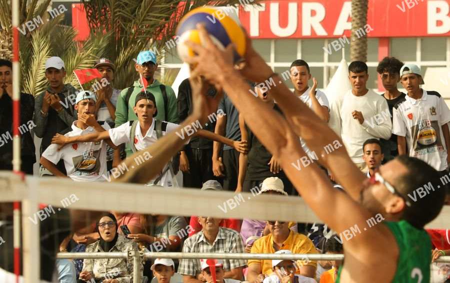 Photo de volley-ball au Maroc, lors de African Championship BVB, à Agadir, le 28 juillet 2022
