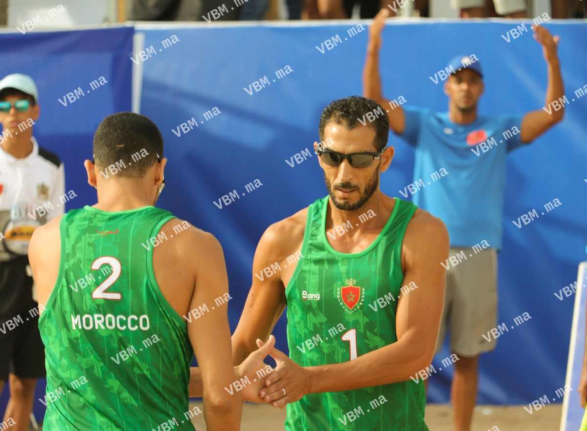Photo de volley-ball au Maroc, lors de African Championship BVB, à Agadir, le 28 juillet 2022