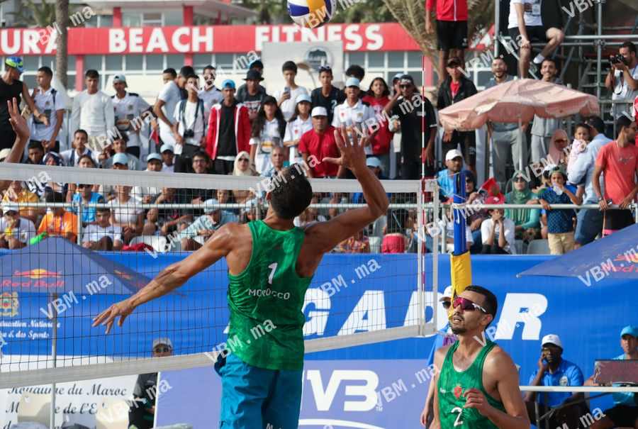 Photo de volley-ball au Maroc, lors de African Championship BVB, à Agadir, le 28 juillet 2022
