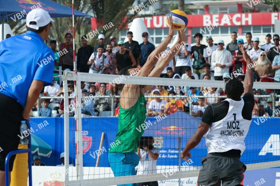 Photo de volley-ball au Maroc, lors de African Championship BVB, à Agadir, le 28 juillet 2022