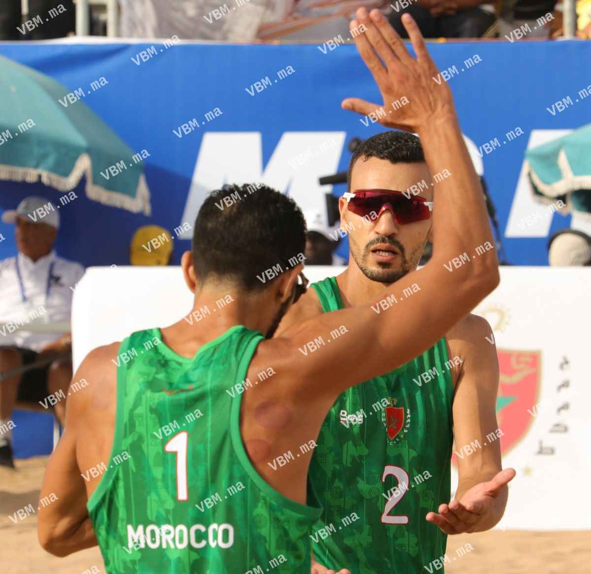 Photo de volley-ball au Maroc, lors de African Championship BVB, à Agadir, le 28 juillet 2022